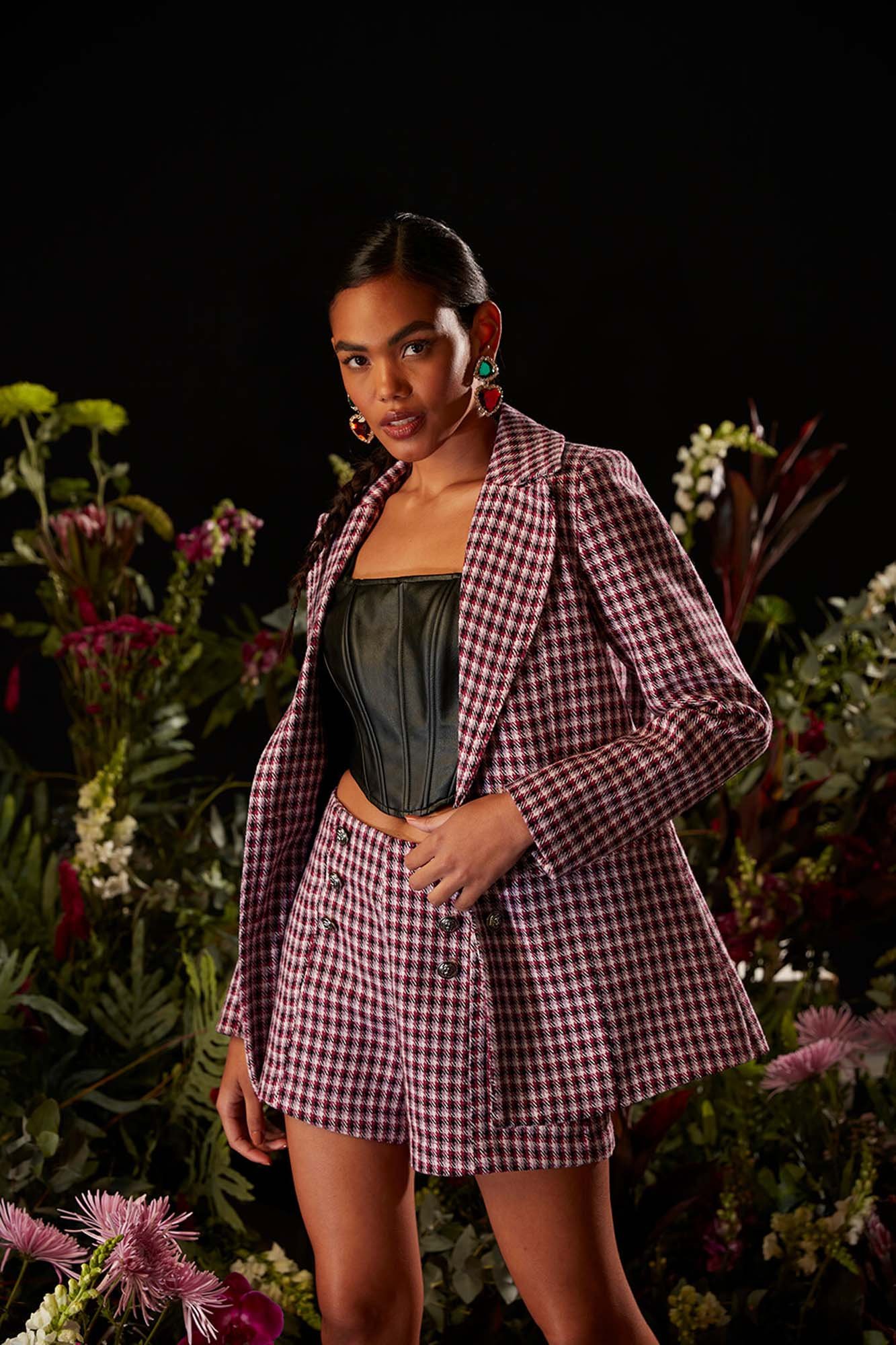 Blazer Feminino Alfaiataria Flor De Lis