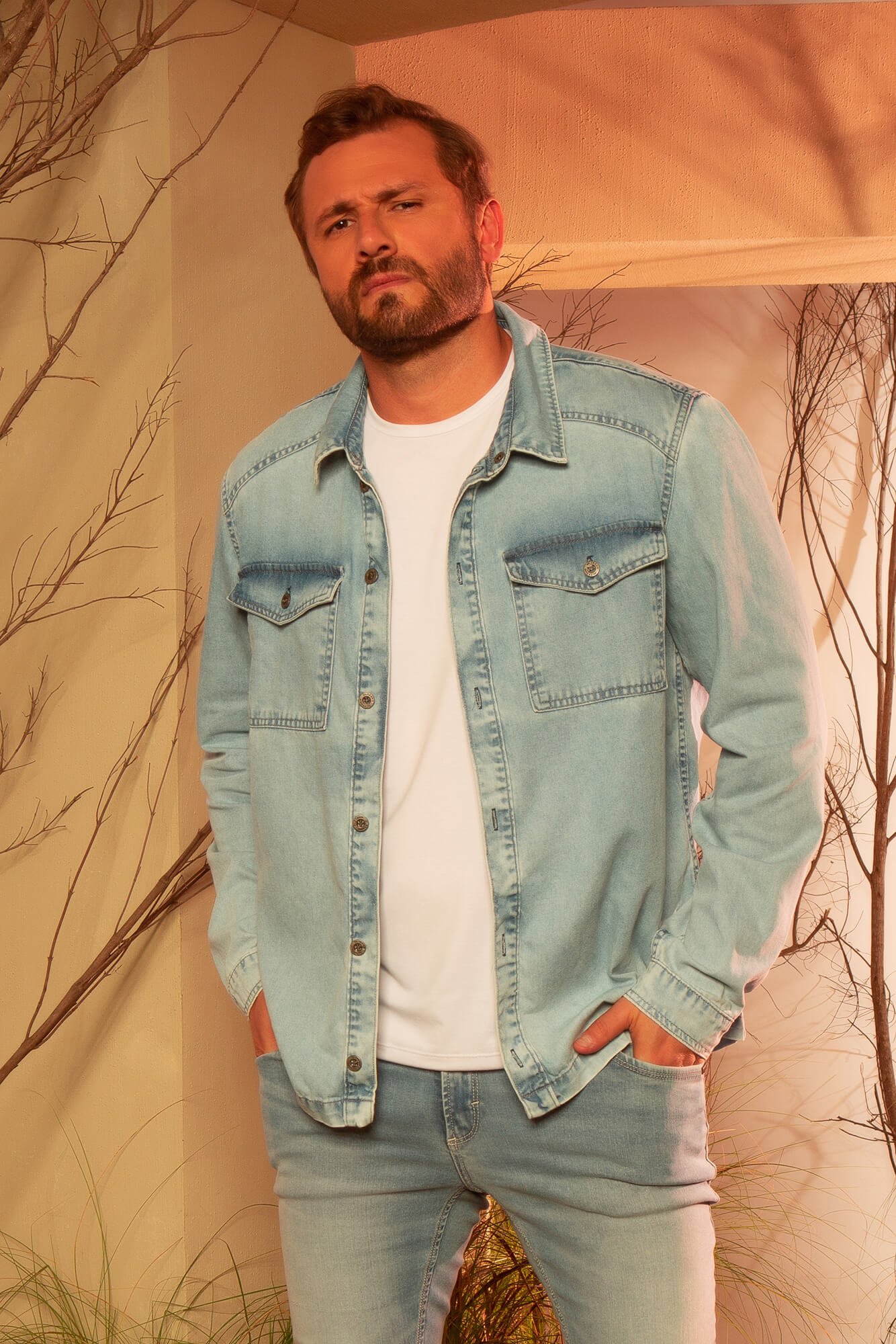 Jaqueta Jeans Overshirt DLZ