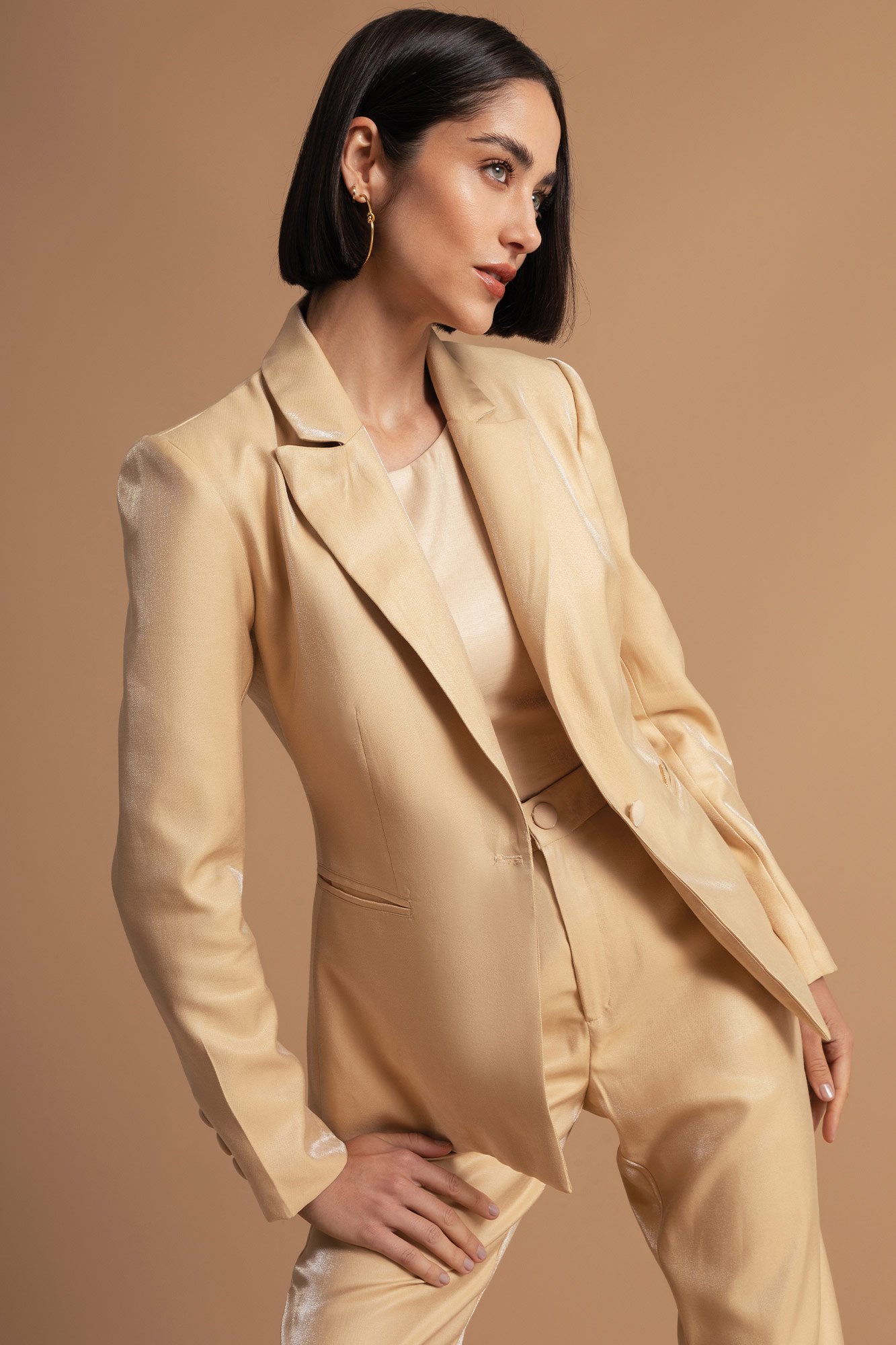Blazer Alfaiataria Feminino Flor de Lis