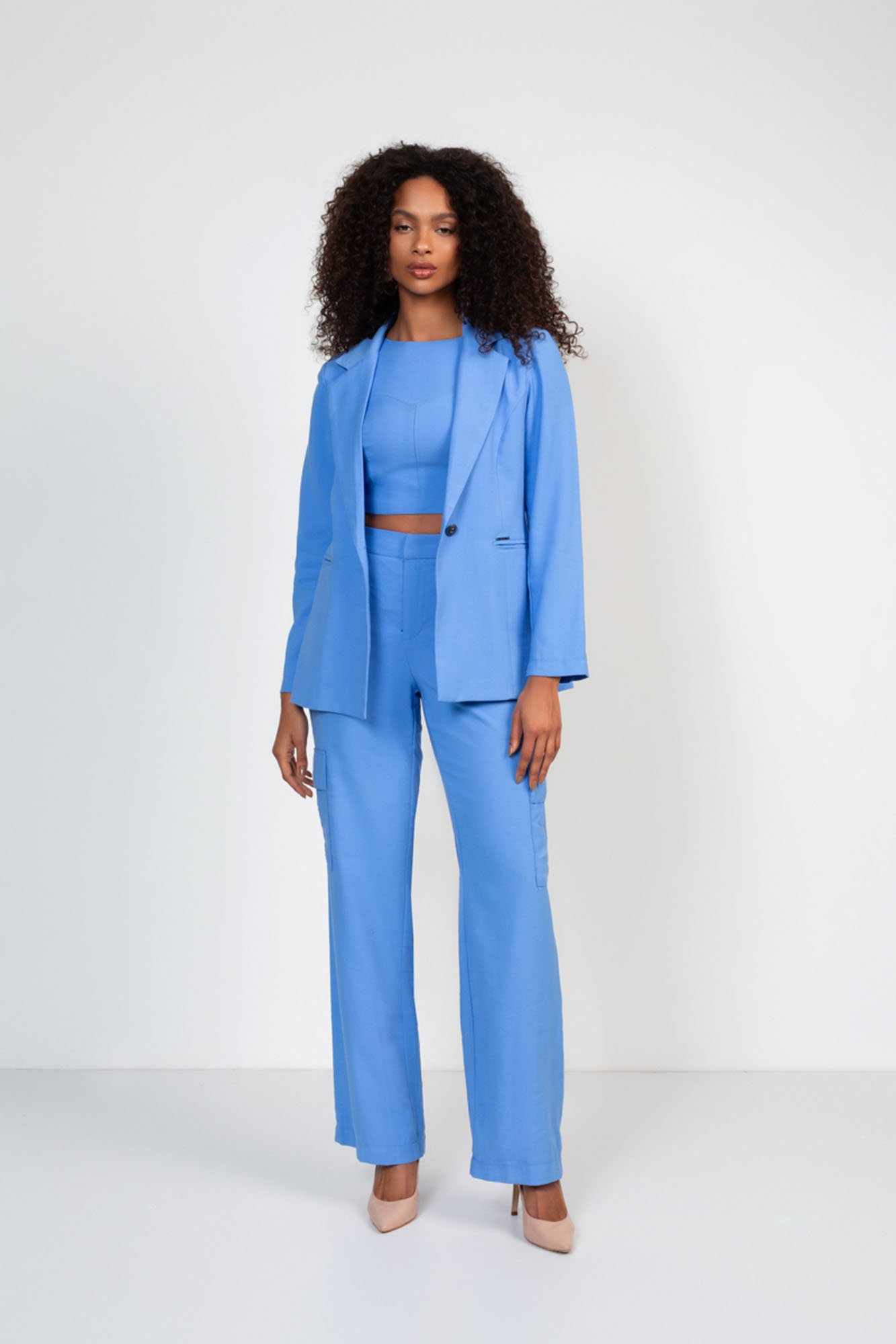 Blazer Feminino Alfaiataria Flor de Lis