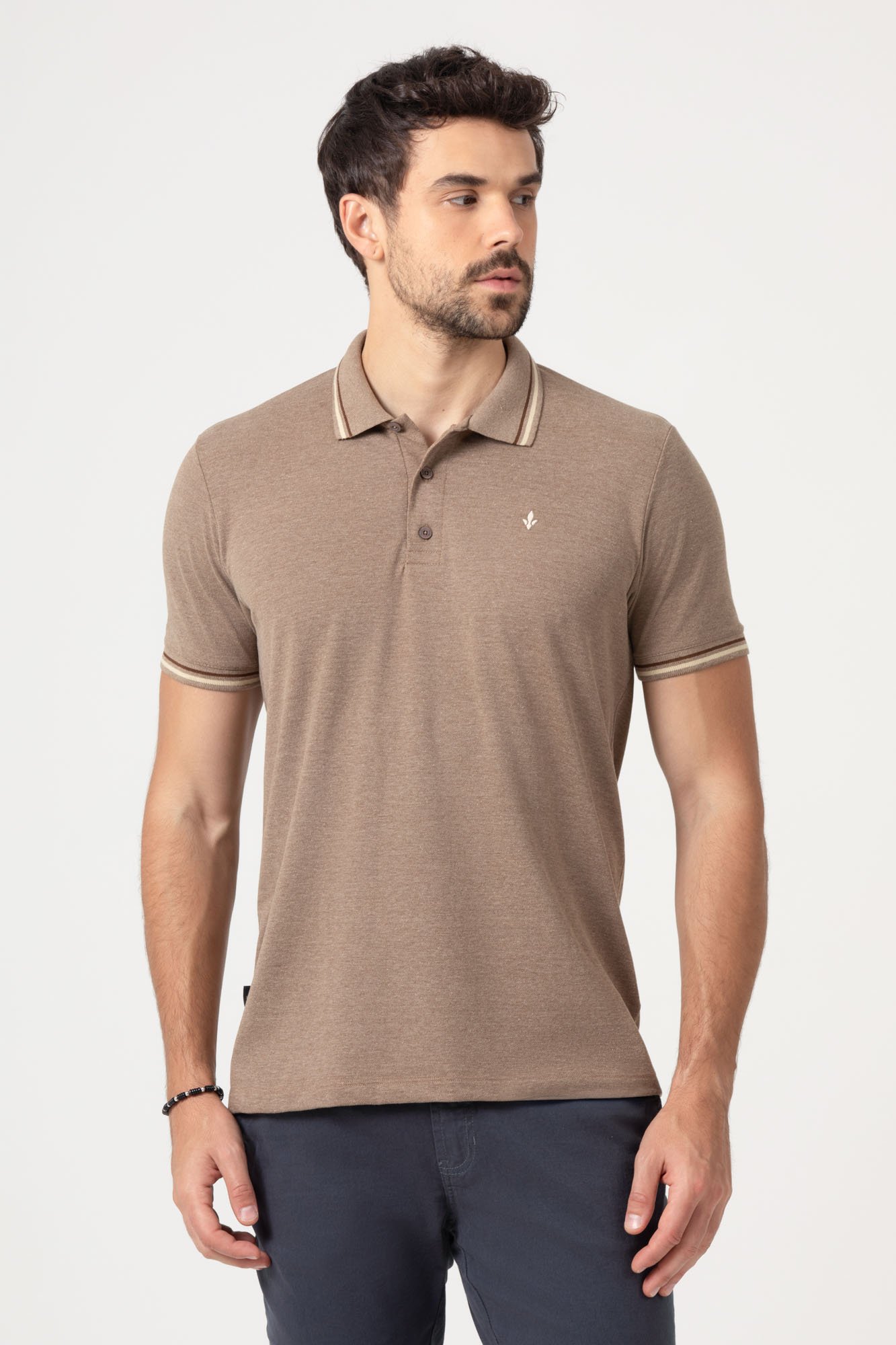 Polo Masculina Regular Manga Curta DLZ