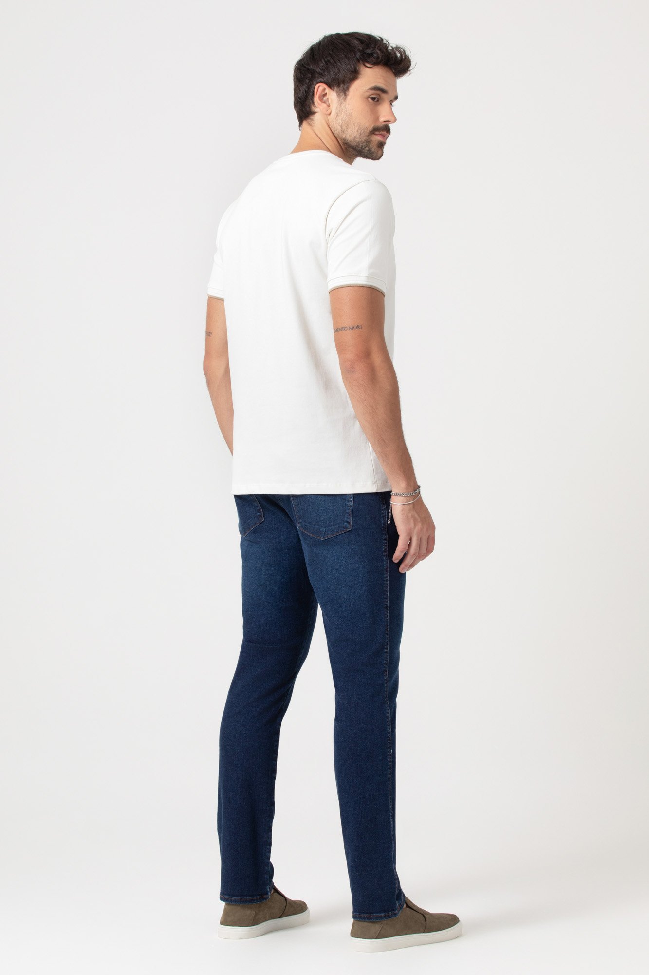 Calça Slim em Algodão e Elastano DLZ