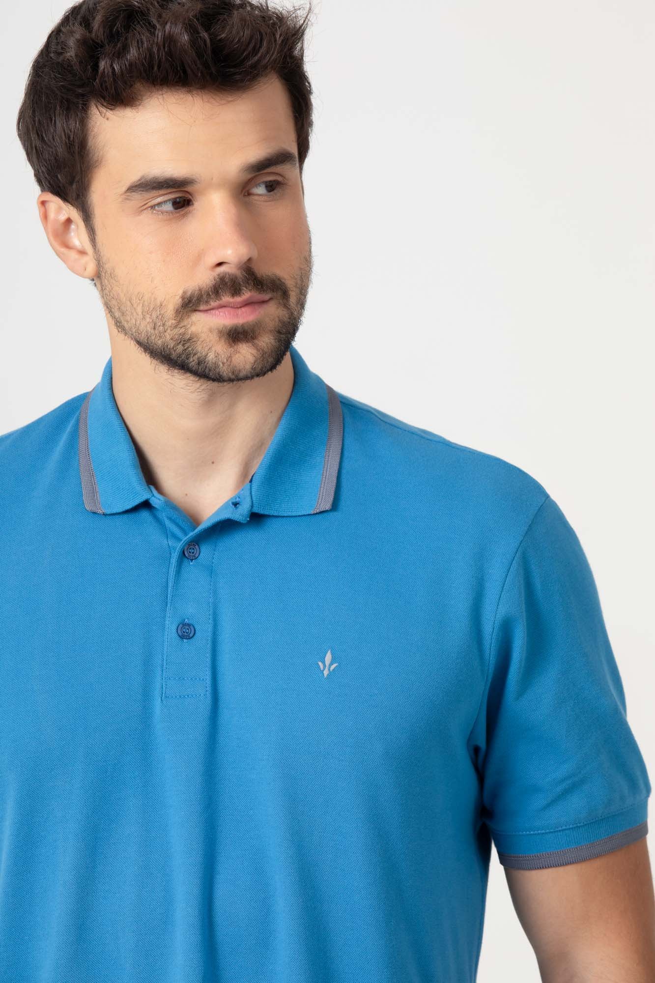 Polo Masculina Regular Manga Curta DLZ