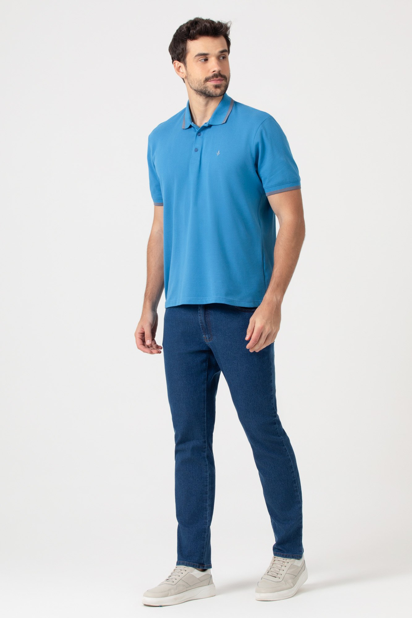 Polo Masculina Regular Manga Curta DLZ