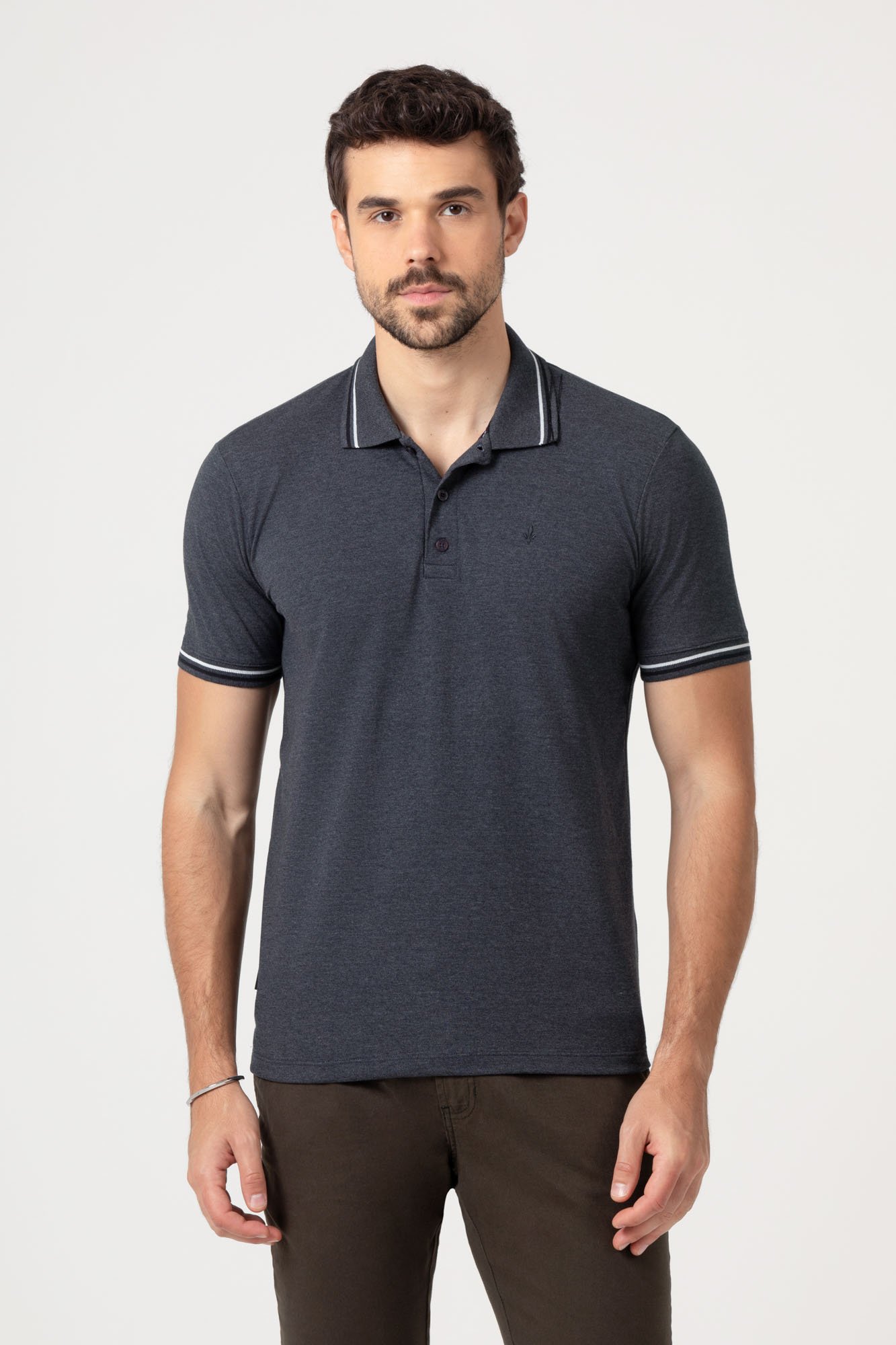 Polo Masculina Regular Manga Curta DLZ