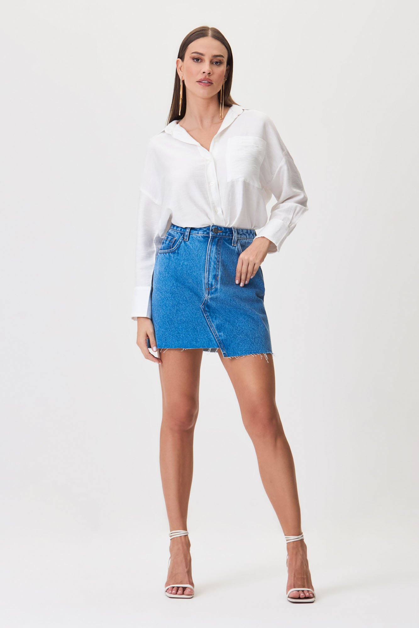 Mini Saia Deliz em Algodão Flor de Lis