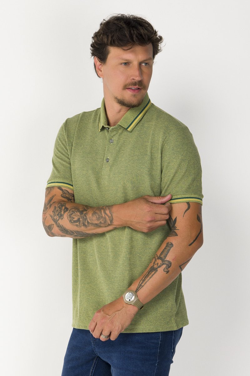 60〜70 's LeeWESTERNER 100-J Size regular Camiseta Básica Henley Masculina Regular Texturizada - Bege | Hering