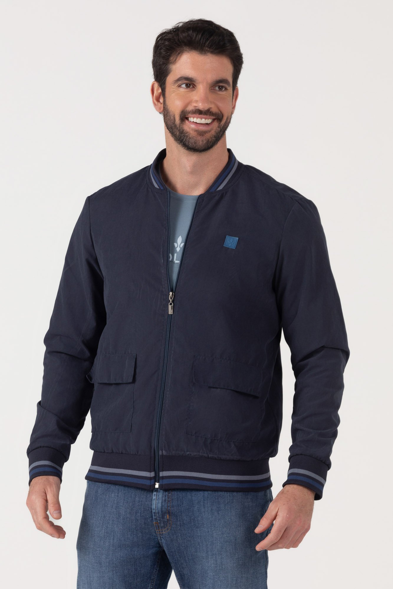 MMM「coat with elongated necklines」44 Jaqueta Corta Vento Manga Longa DLZ