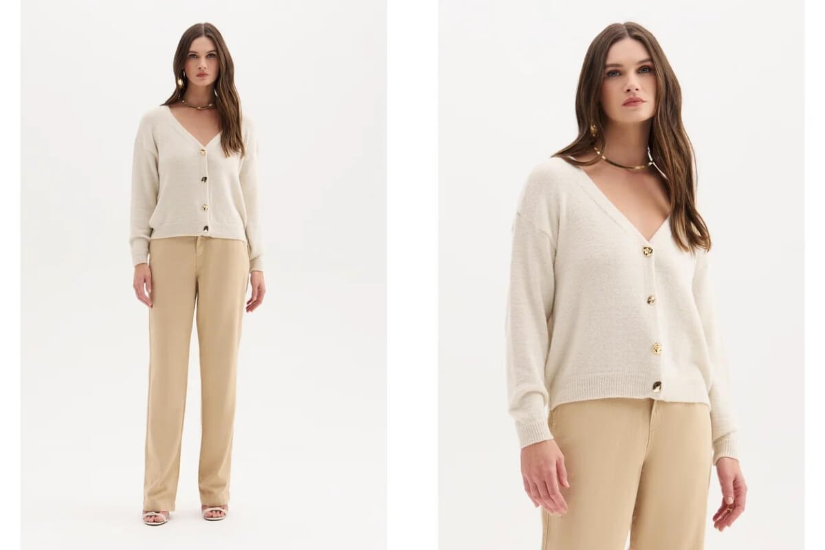 mulher usando casaco de manga longa