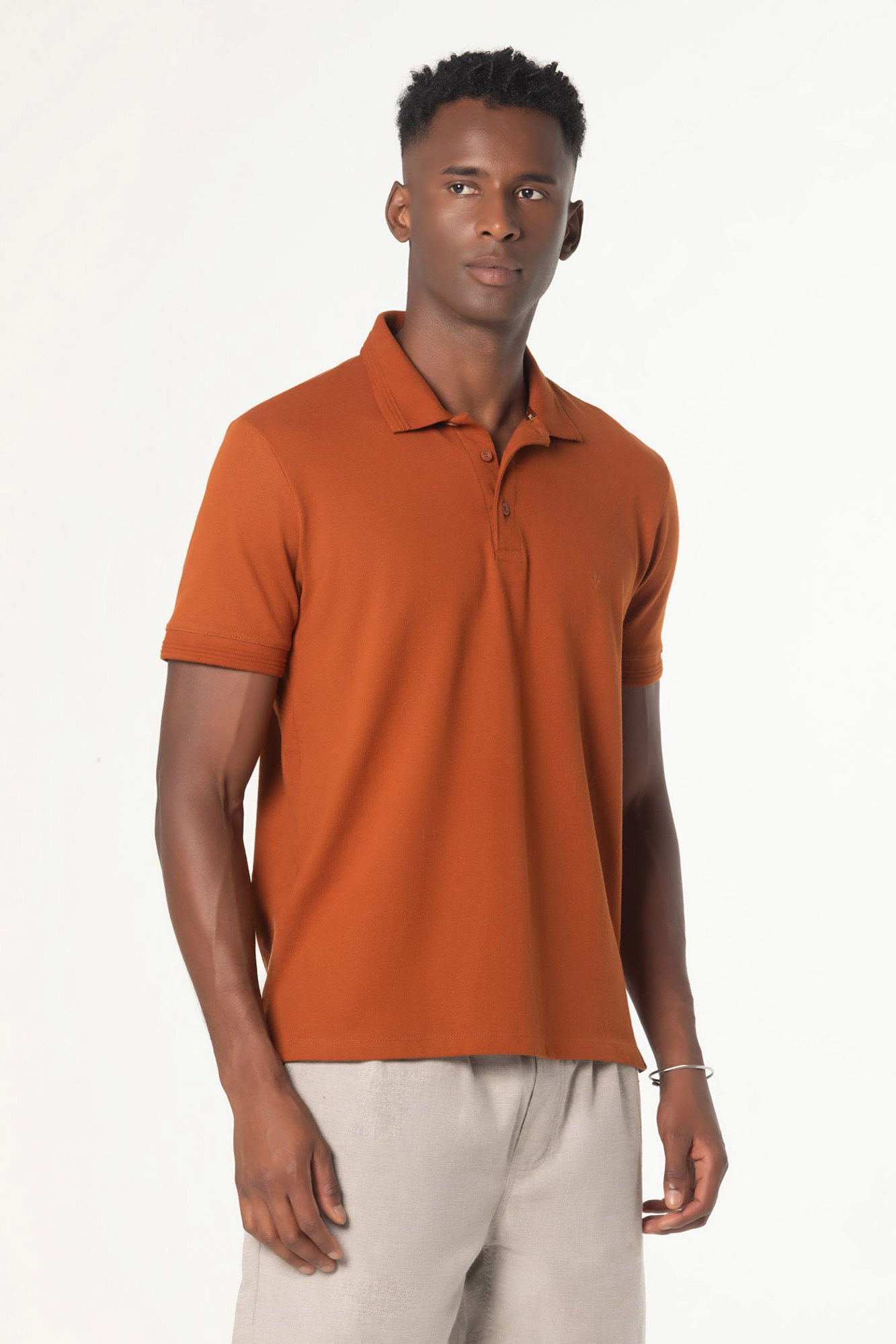 Polo Masculina Regular Manga Curta DLZ