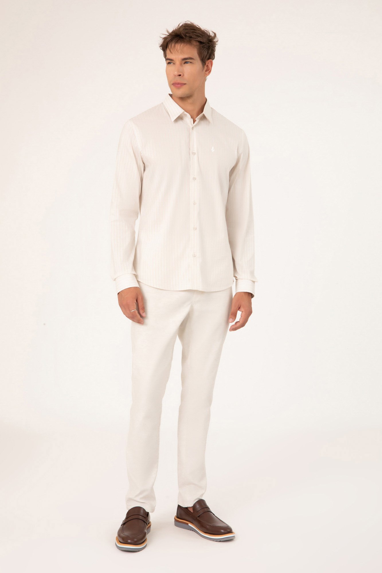 Camisa Masculina Comfort Select Manga Longa DLZ