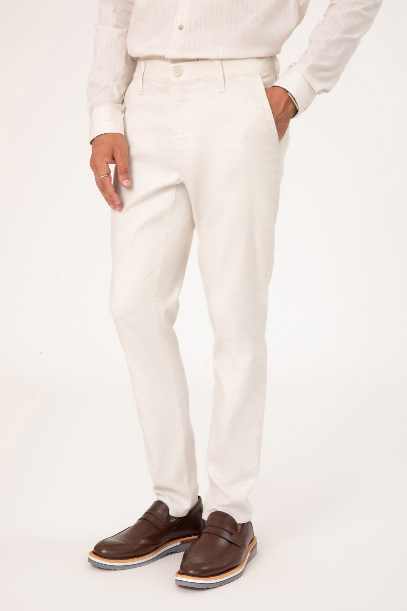 Calça Masculina Slim Chino Linho DLZ
