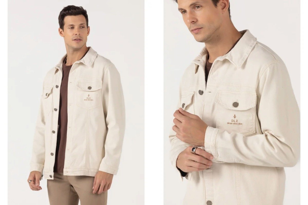 homem usando jaqueta jeans