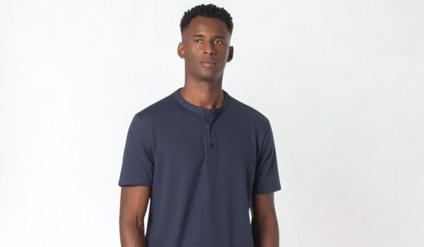 Camiseta Masculina Henley DLZ