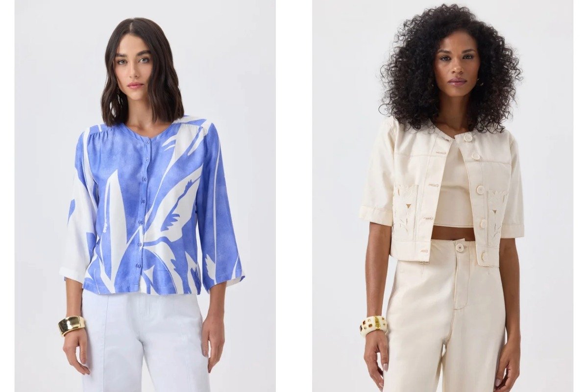 mulher usando looks com as cores do verao 2026