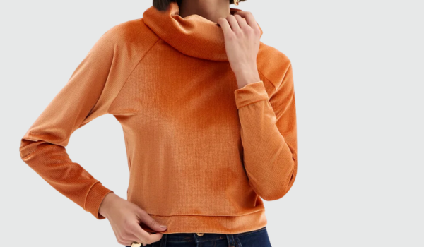 Blusa Flor de Lis Laranja Sino