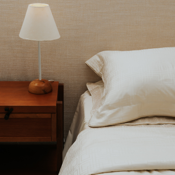 Jogo de Cama King Paris em algod&atilde;o eg&iacute;pcio, cor bege cashmere