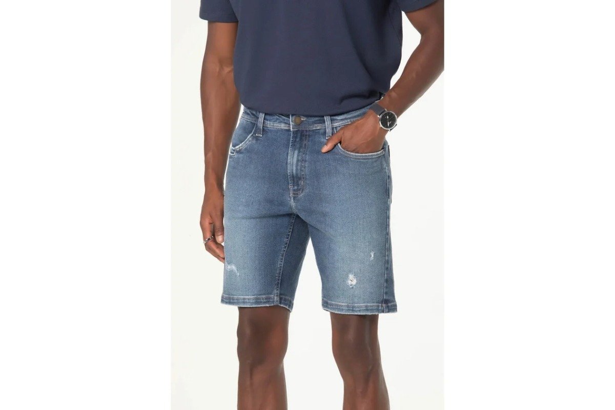 bermuda jeans masculina