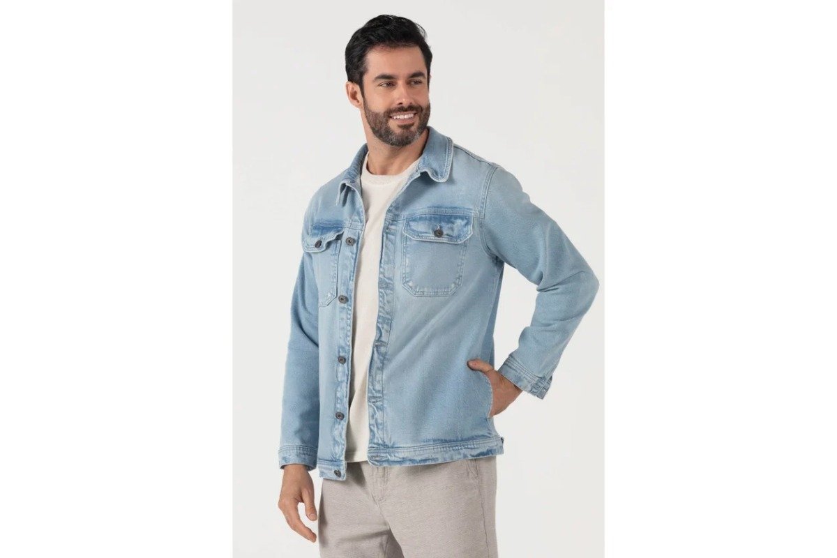 jaqueta jeans masculina