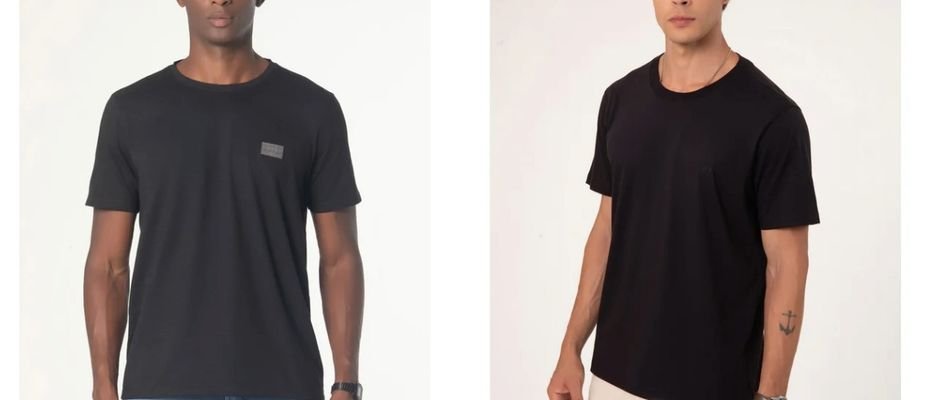 O poder da camiseta preta masculina: simples, versátil e estilosa O poder da camiseta preta masculina: simples, versátil e estilosa
