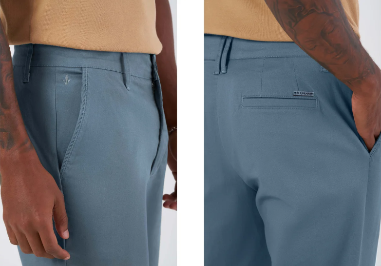 Detalhes da Cala Masculina Slim Alfaiataria