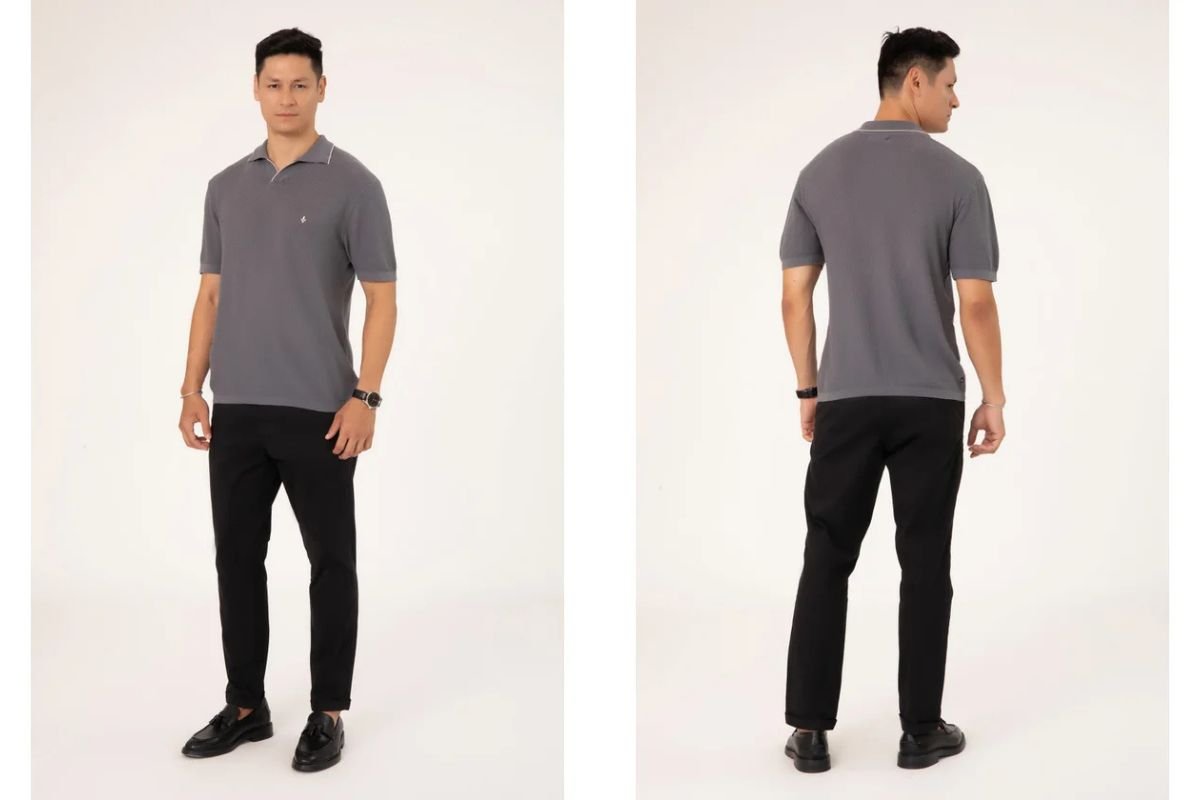 modelo com calca cropped preta