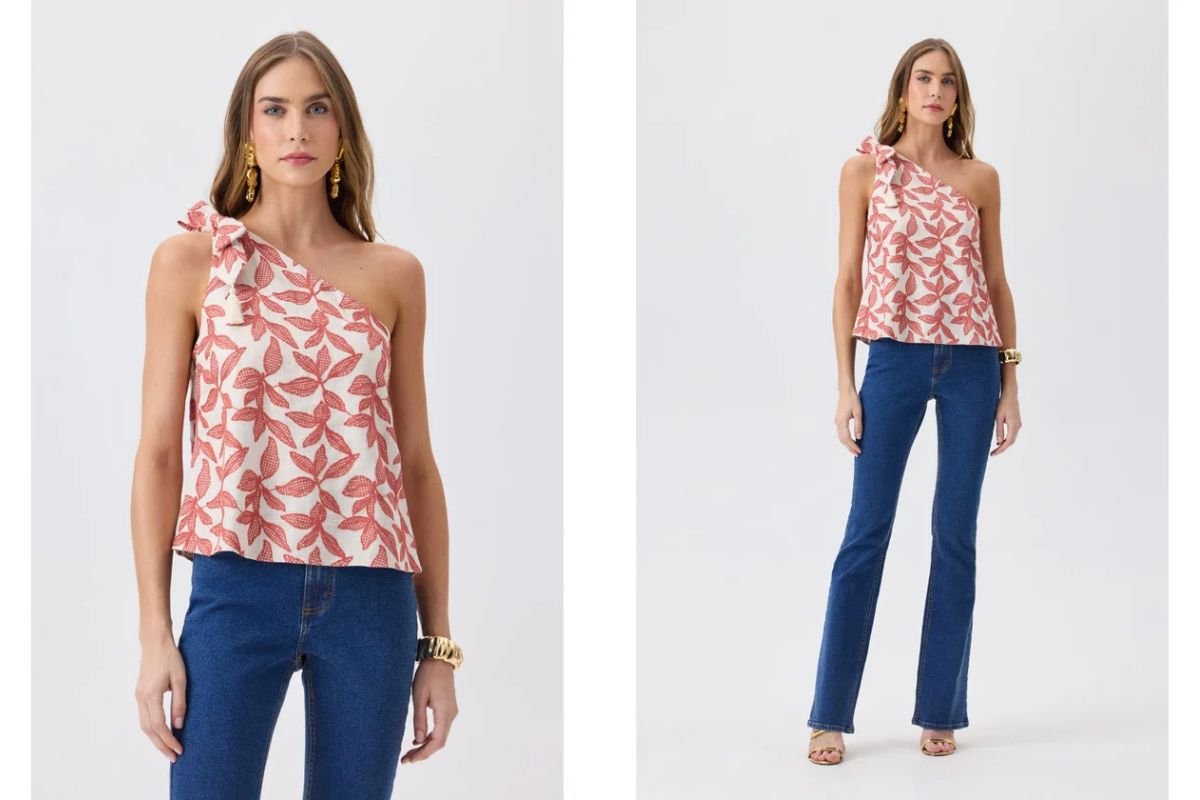 look com calca jeans e camisa de linho