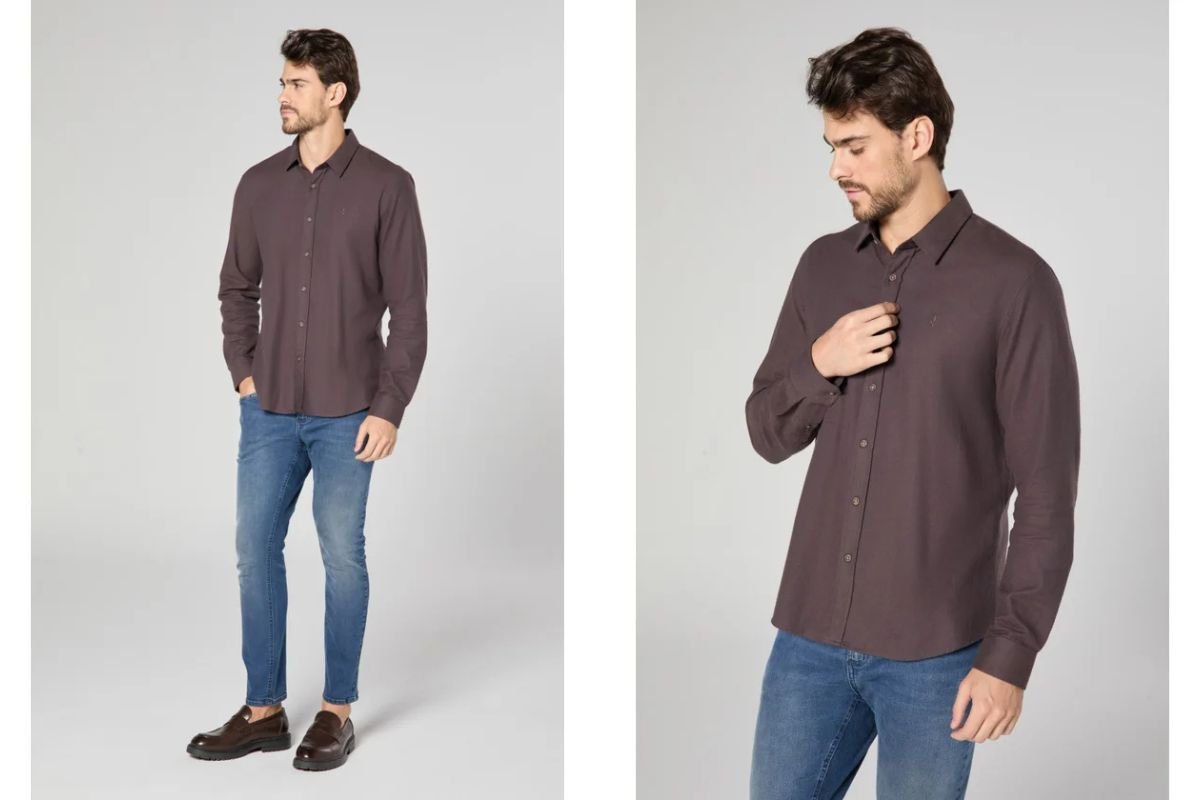 modelo com look de trabalho e happy hour