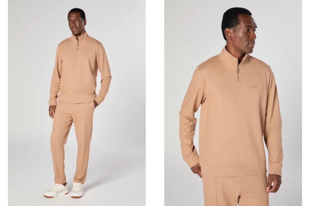 modelo com look marrom
