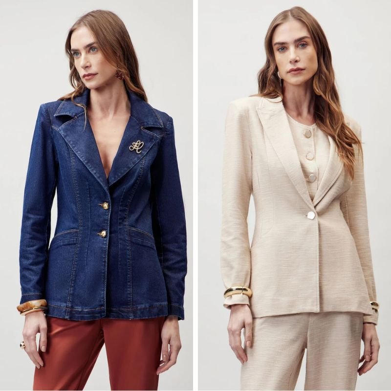 modelos usando blazer estruturado