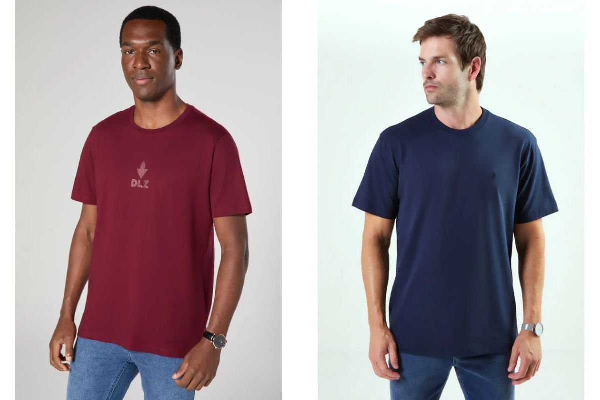 homens usando camiseta