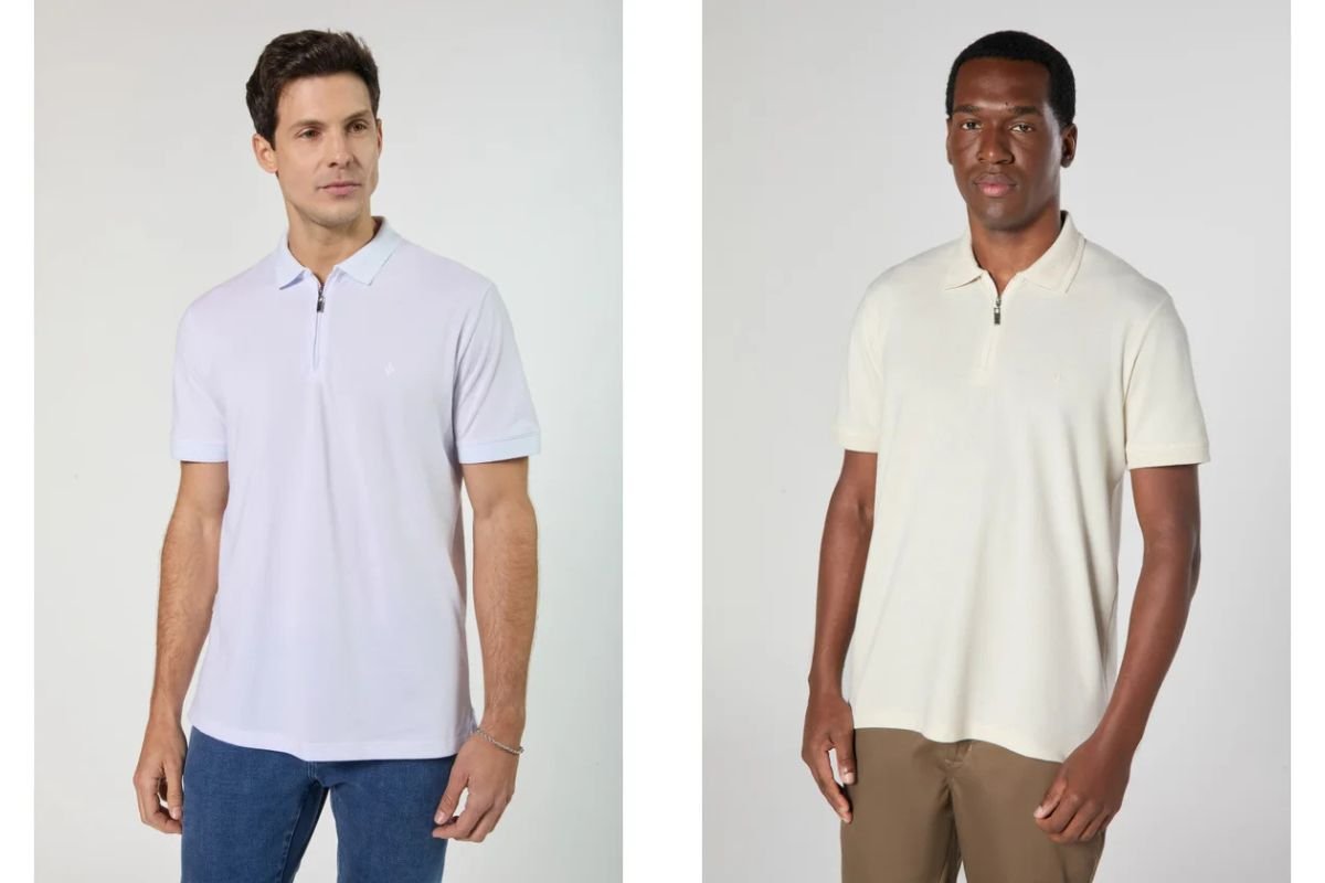 homens usando camisa polo masculina